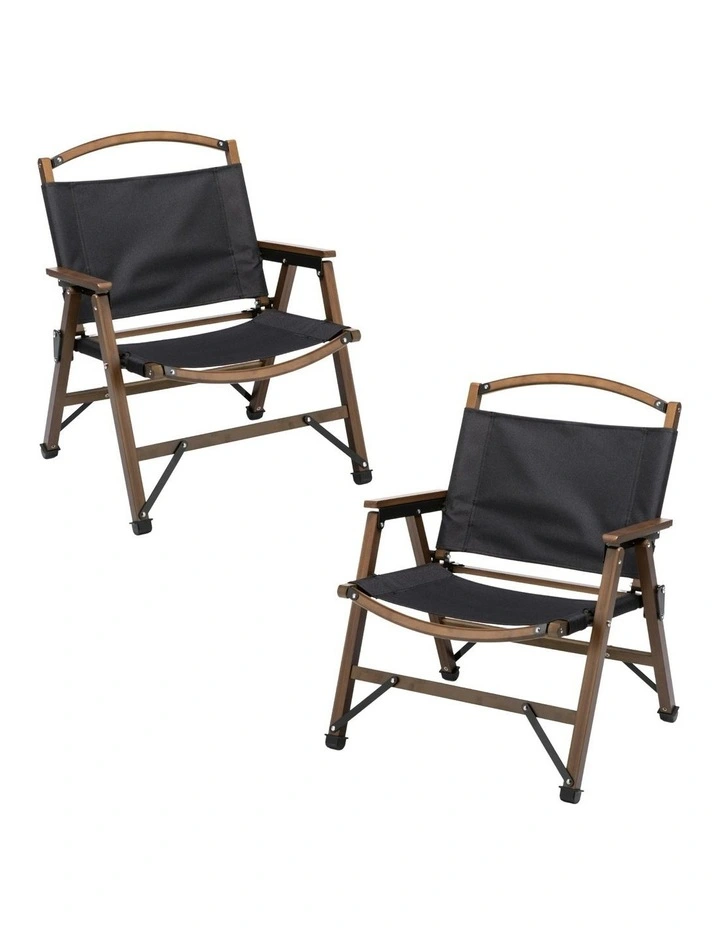 Foldable Outdoor Camping Chair in Black