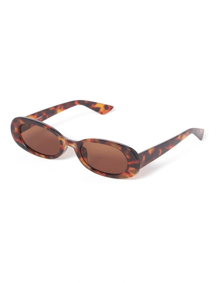 Lucia Rounded Sunglasses in Brown Multi