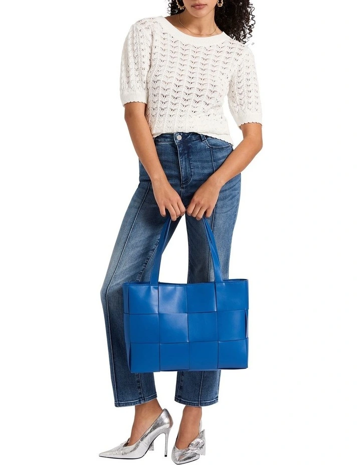 Pierre Woven Tote Bag in Ultramarine