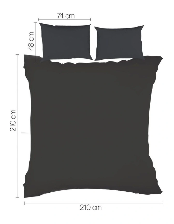 Queen Quilt Classic Cover Set in Black