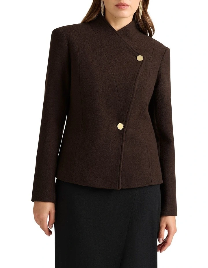 Katrina Felted Wool Jacket in Port