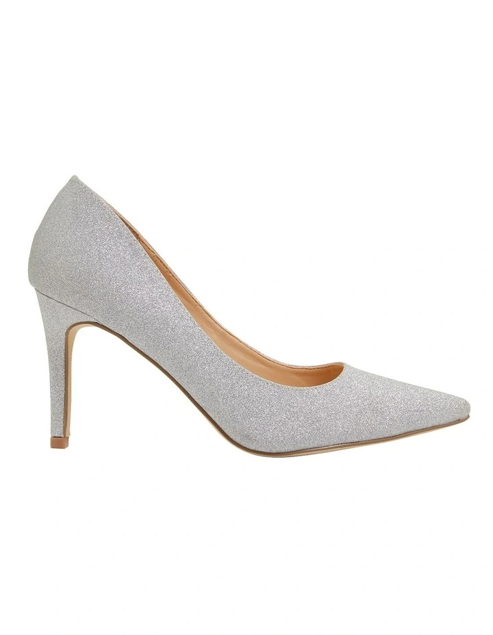 Wild Silver Glitter Heeled Shoes