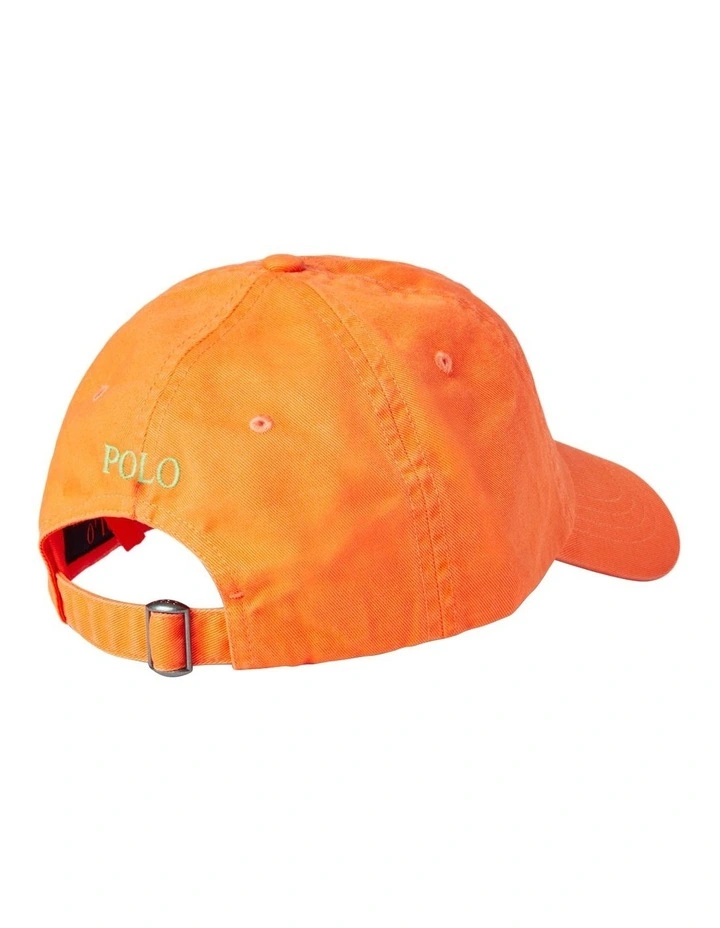 Cotton Chino Ball Cap in Orange