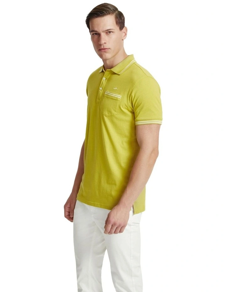 Nickson Jersey Tipping Polo in Acid
