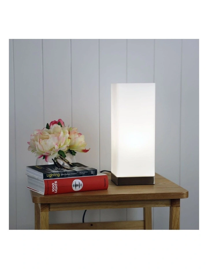 Paro Square Touch Table Lamp Brushed Chrome