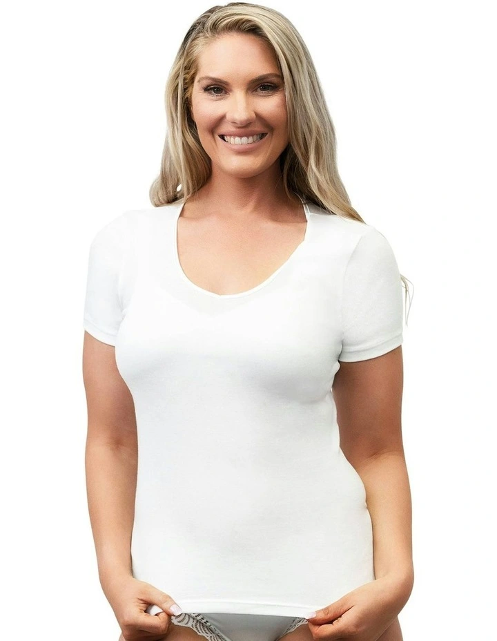 Short Sleeve Organic Cotton T-shirt in White