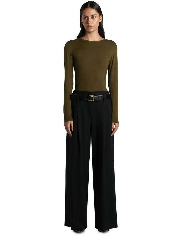 Crew Neck Knit in Leaf