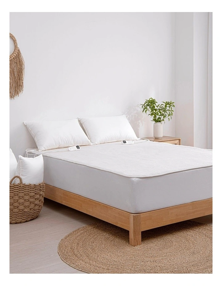 Fleece Top Multizone Electric Blanket in Beige