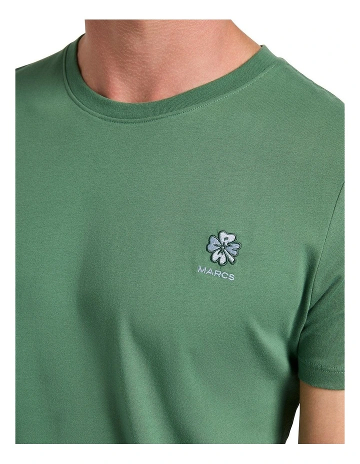 Clover The Rainbow Emb Tee in Jade
