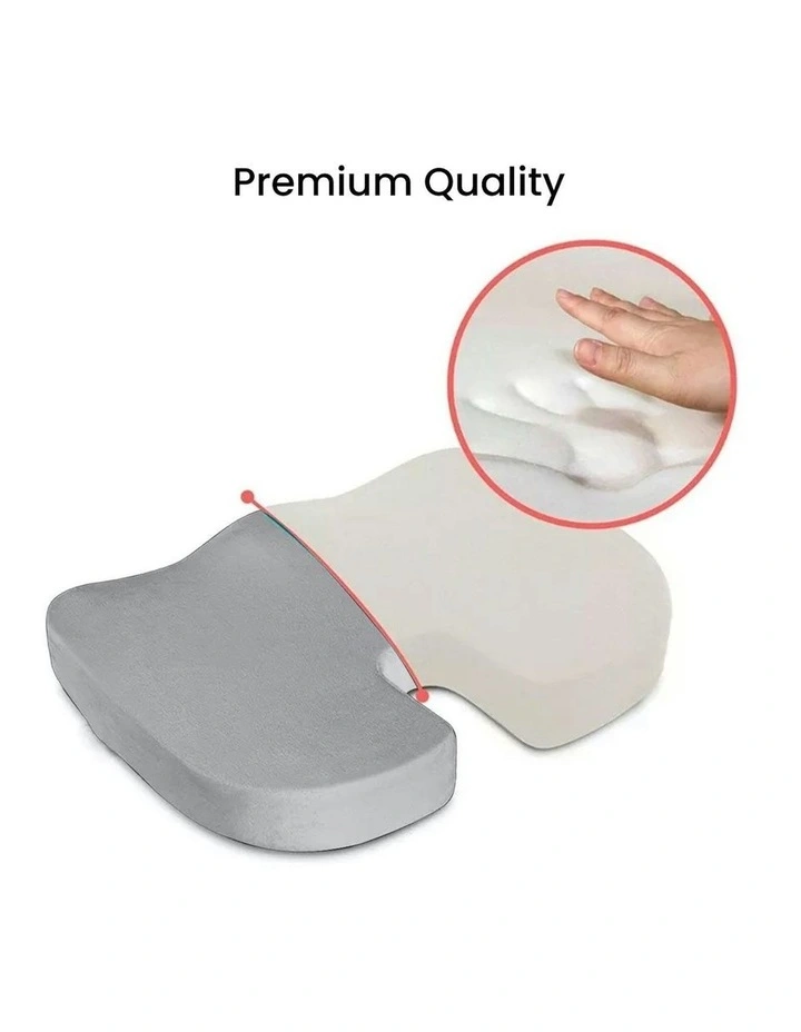 Premium Quality Memory Foam Cushion Seat U-Shape in Dark Grey