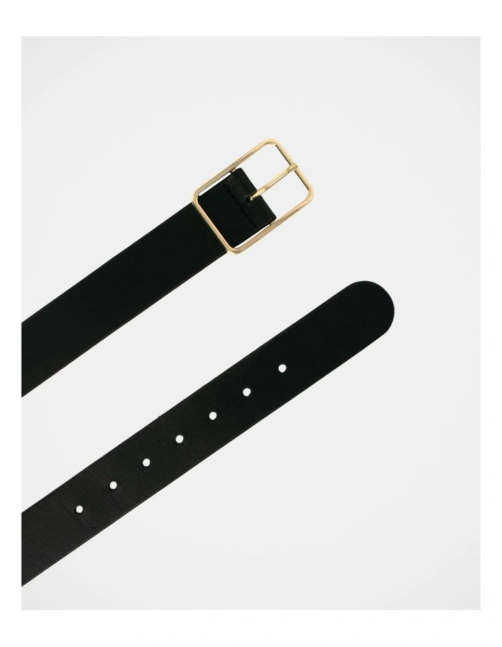Tess Leather Belt in Black