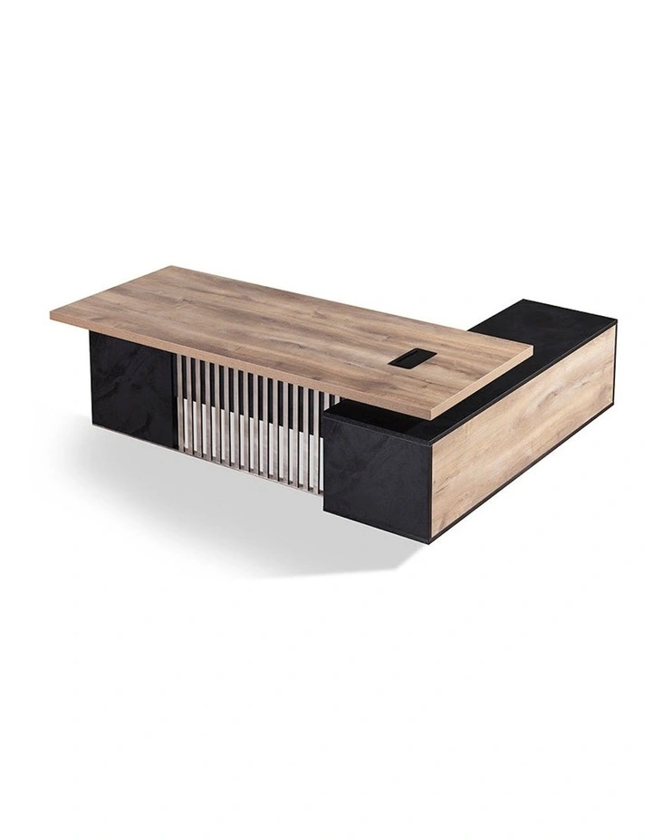 Daxton Executive Desk With Left Return in Black