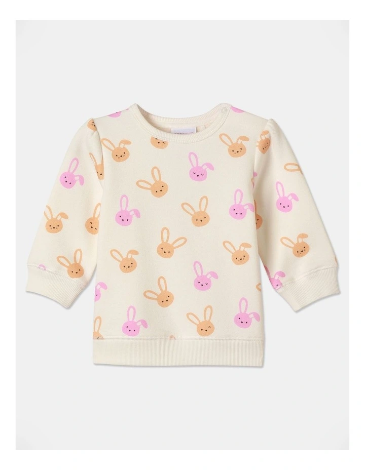 Essential Bunnies Sweat Top in Cream
