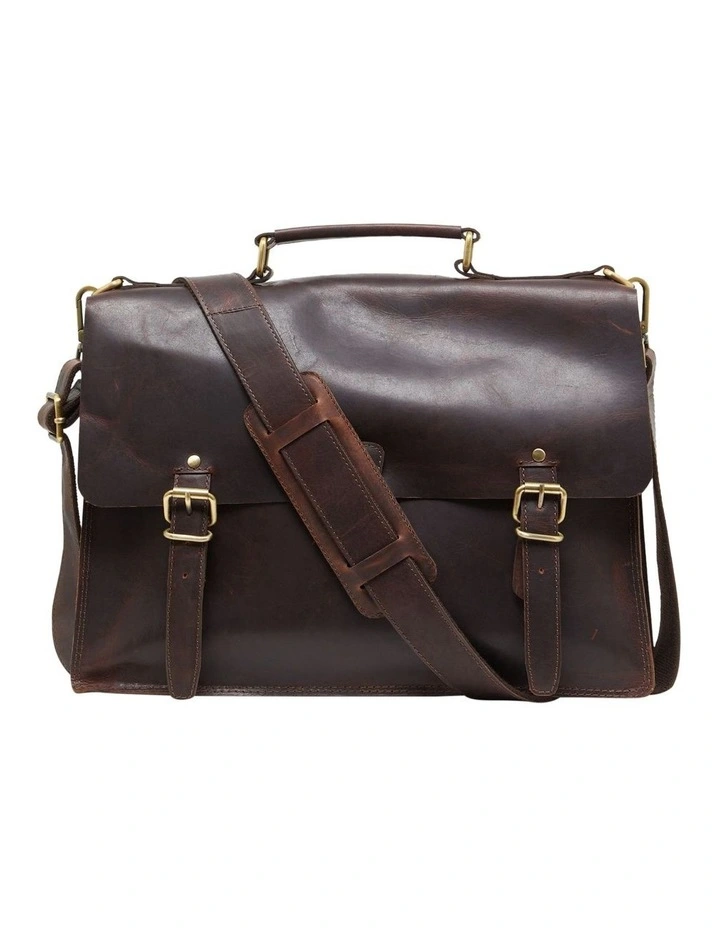 Griffin Briefcase in Saddle Tan