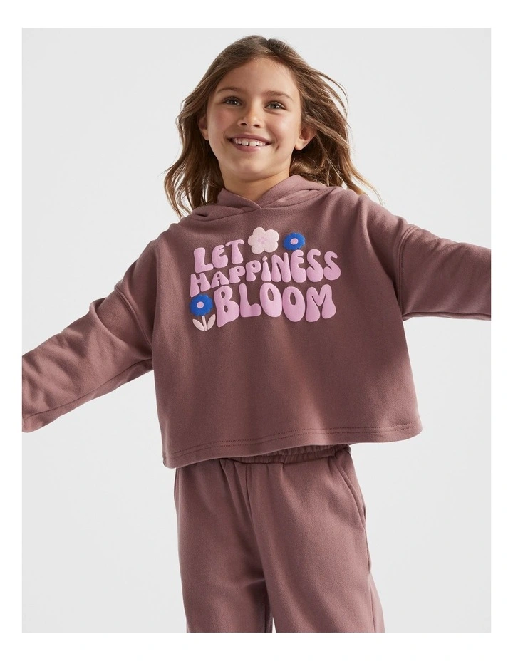 Crop Hoodie in Cocoa