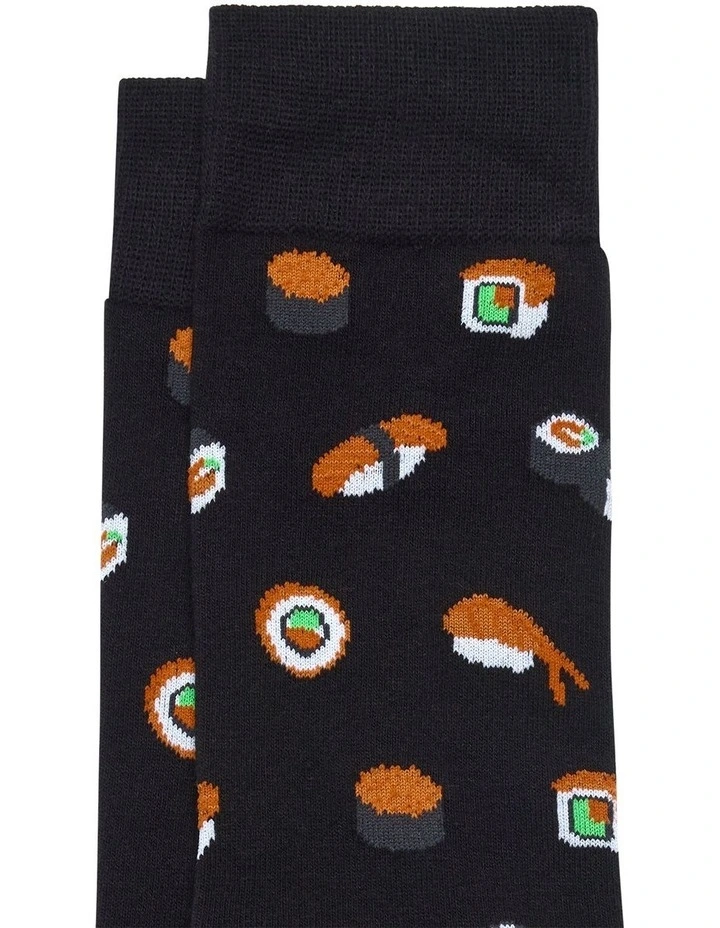 Sushi Fancy Socks in Black