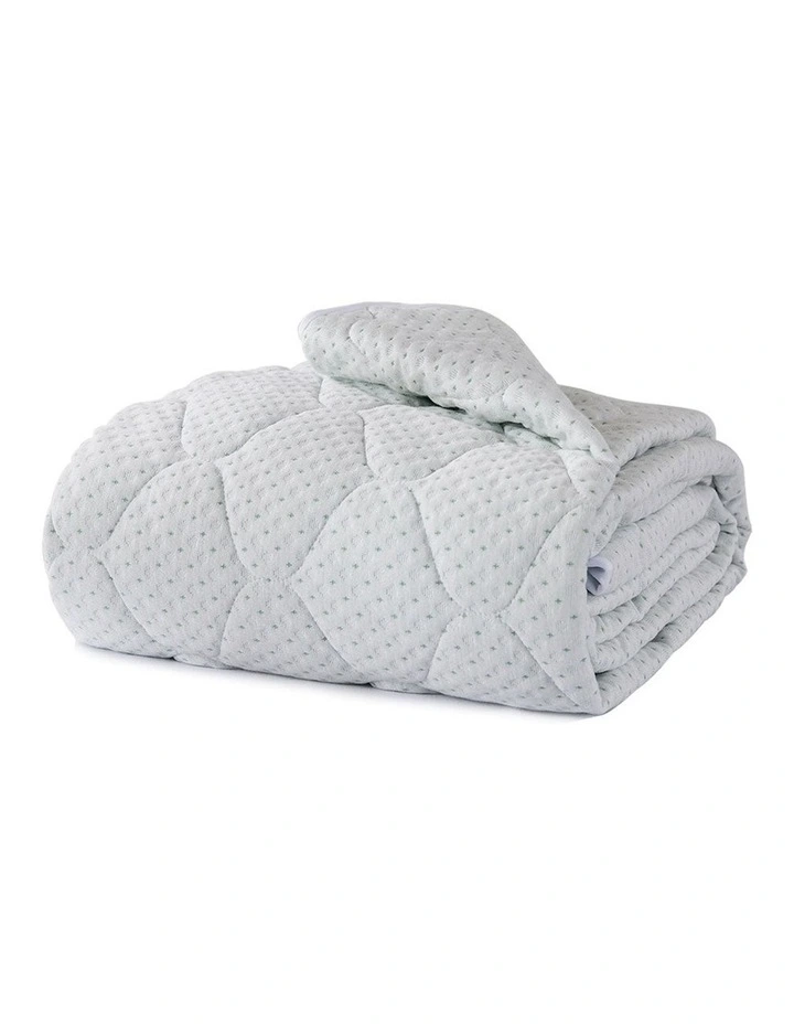 Topper Bamboo Pillowtop Waterproof Cover Double Mattress Protector in White