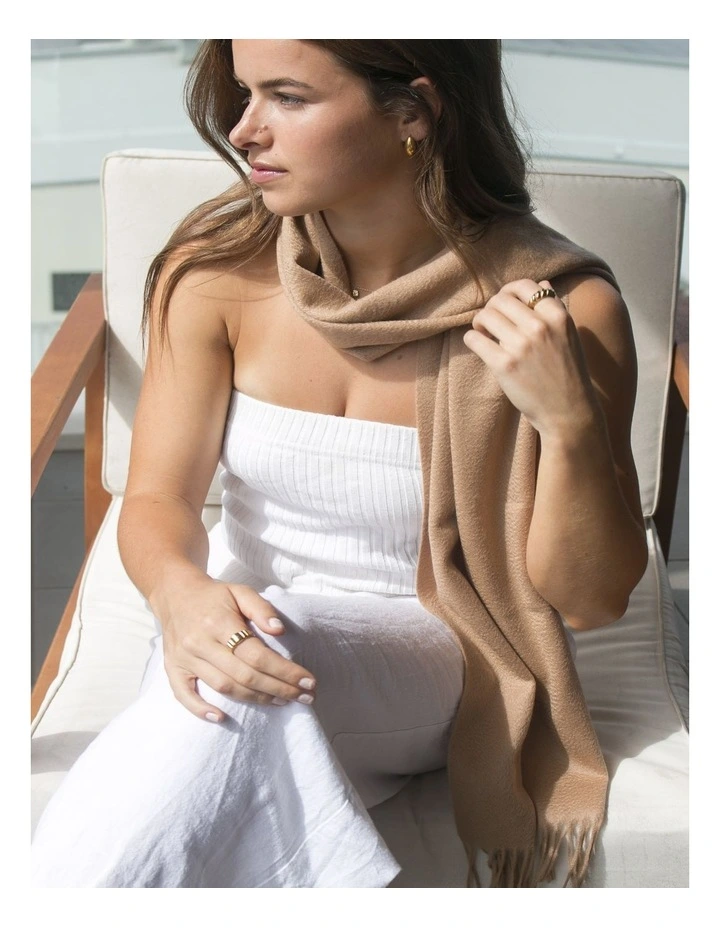 Woven Scarf in Camel