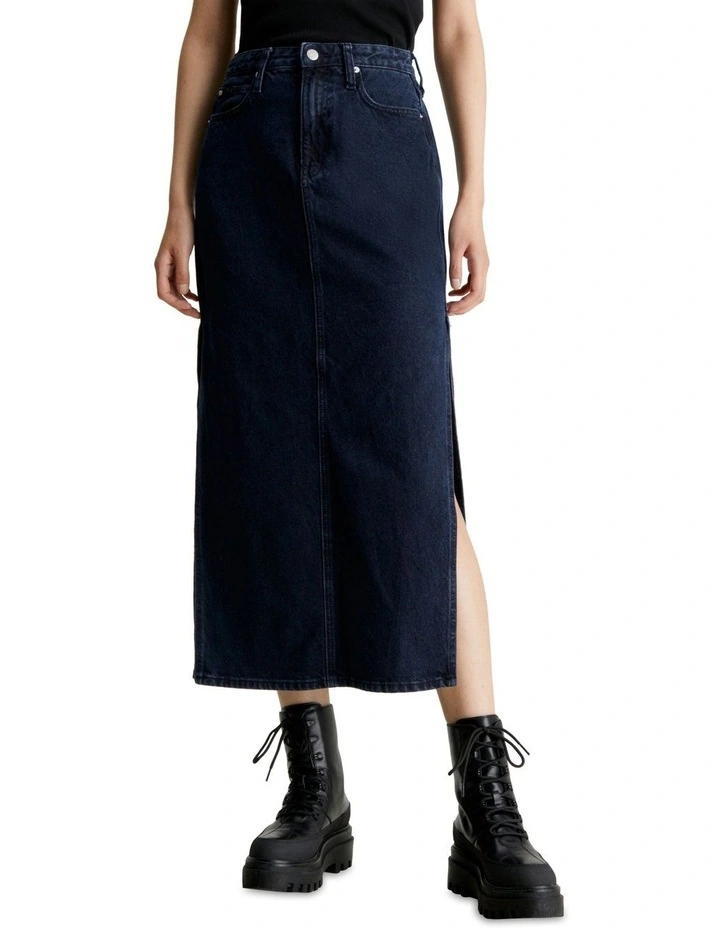 Maxi Skirt in Denim Dark