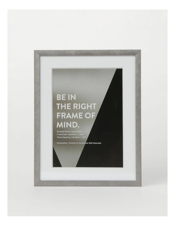 Platinum Metal Frame 18x23cm/13x18cm in Brushed Silver