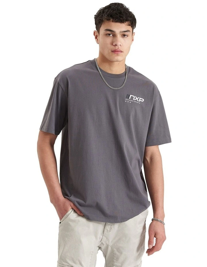 Dynamic Heavy Box Fit Tee in Asphalt