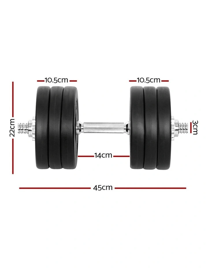 35kg Dumbbells in Black