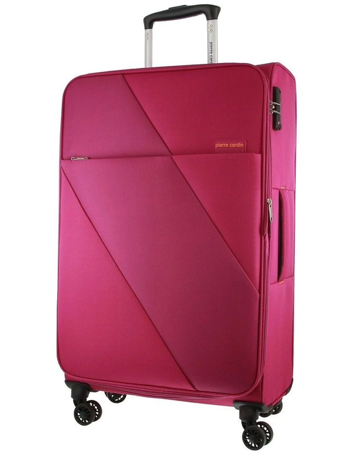 Vivant 78cm Large Soft Shell Suitcase in Pink