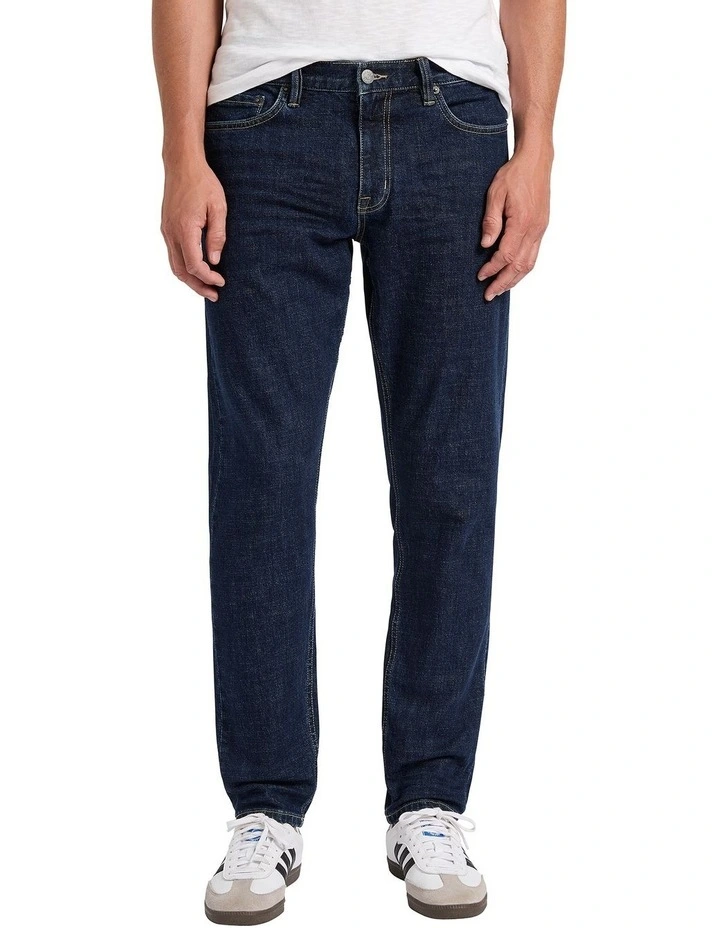 Crosby Tapered Leg Jeans in Dark Indigo