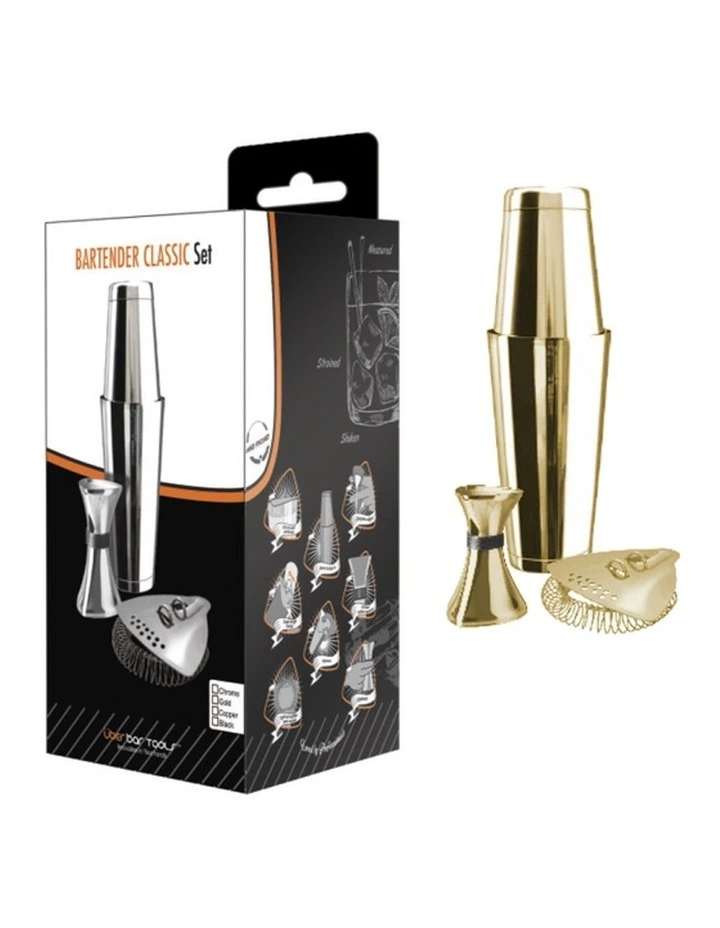 Bartender Classic Set Gold (Incl. Boston & Toby Tin W/ Weighted Base)