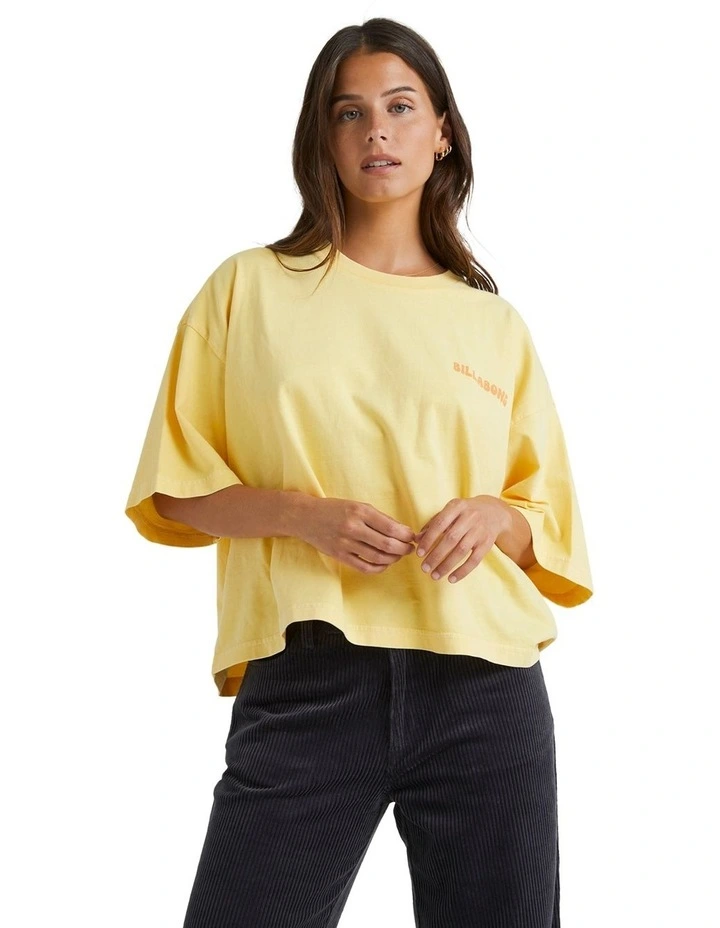 Fun In The Sun Crop T-shirt in Cornsilk