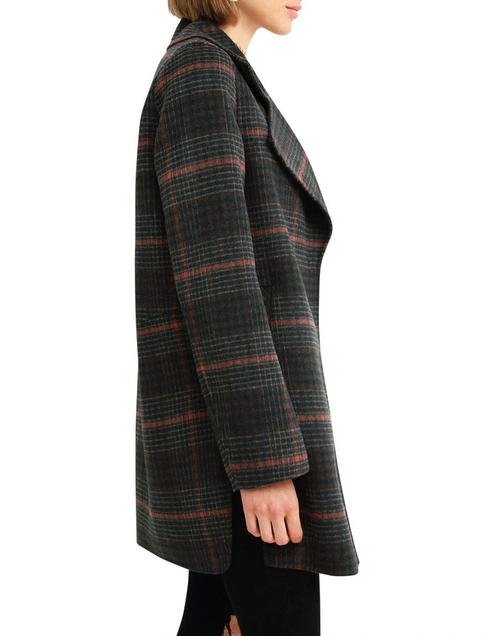 Ex-Boyfriend Wool Blend Oversized Jacket Brown