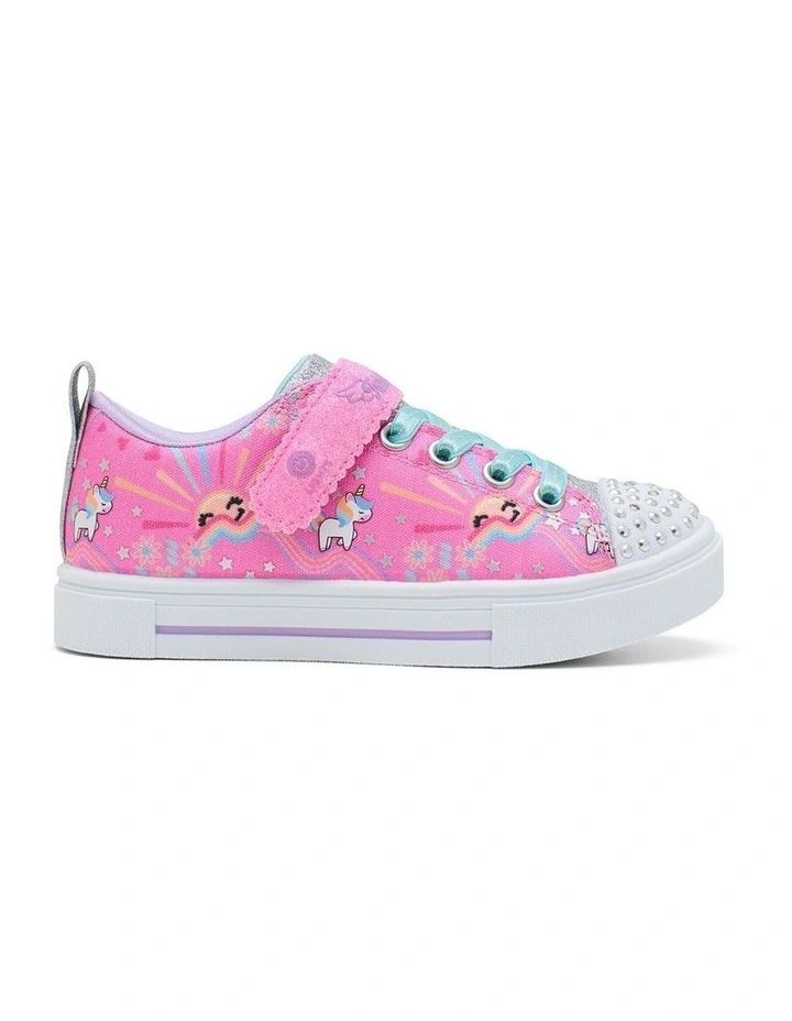 Twinkle Toes Sparks Unicorn Sunshine Youth Sneakers in Pink