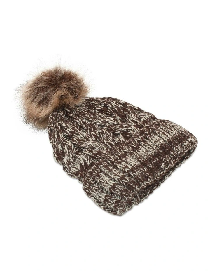 Serena Beanie in Brown Mix