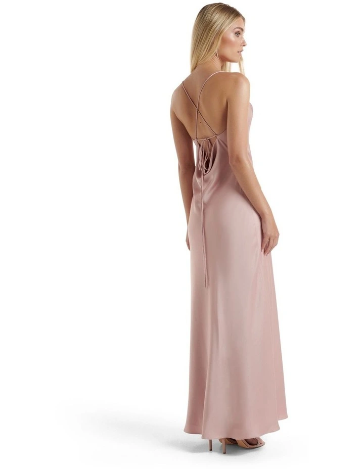 Blair Back Detail Maxi Dress in Blush