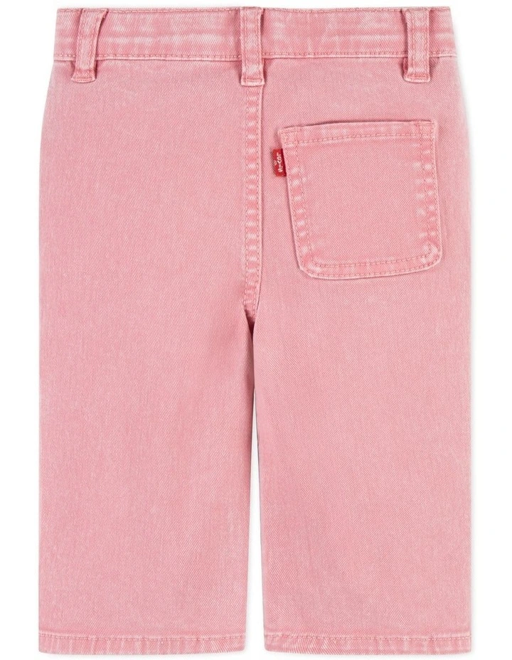 Girls Cropped Wide Leg Pants in Pink