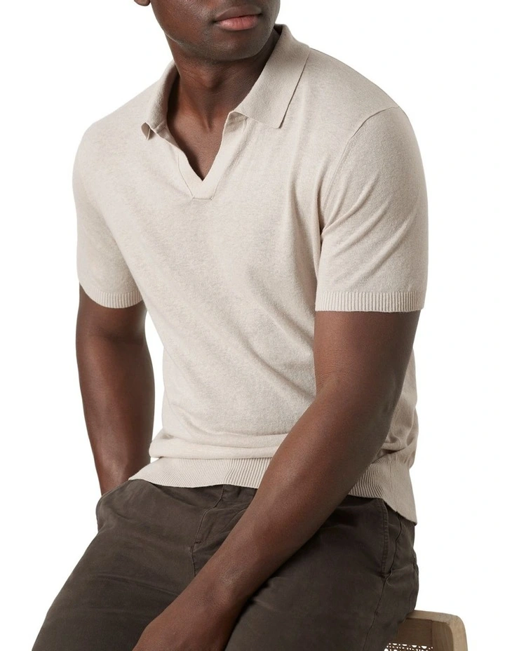 Dickie Knit Polo Ivory