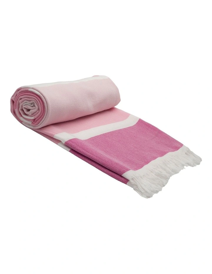 Cotton Beach Towel in Candy