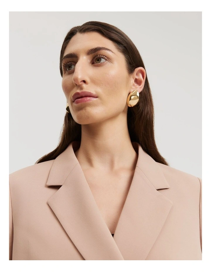 Longline Slim Blazer in Nougat