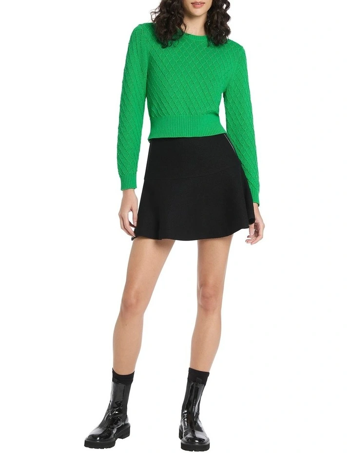 Cross My Heart Knit in Green Multi