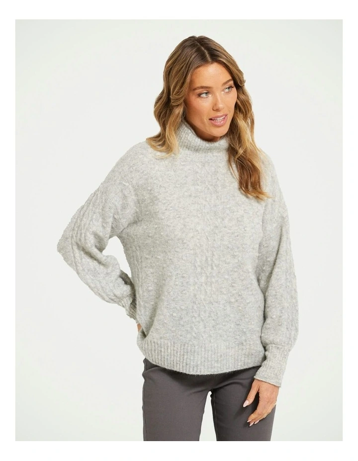 Milla Fond Sweater in Grey Marle