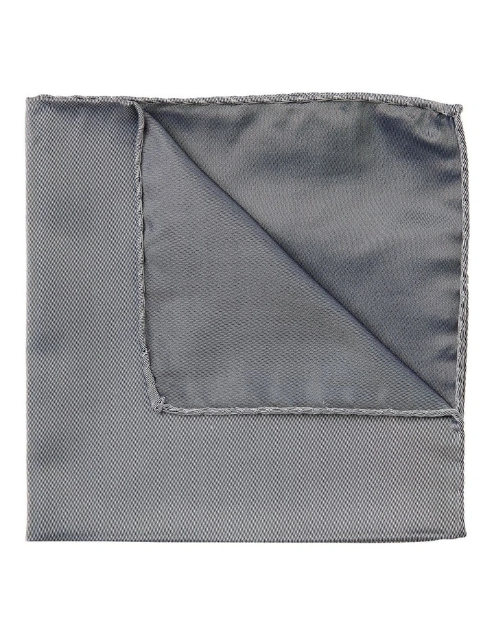 Formal Silk Pocket Square in Pewter