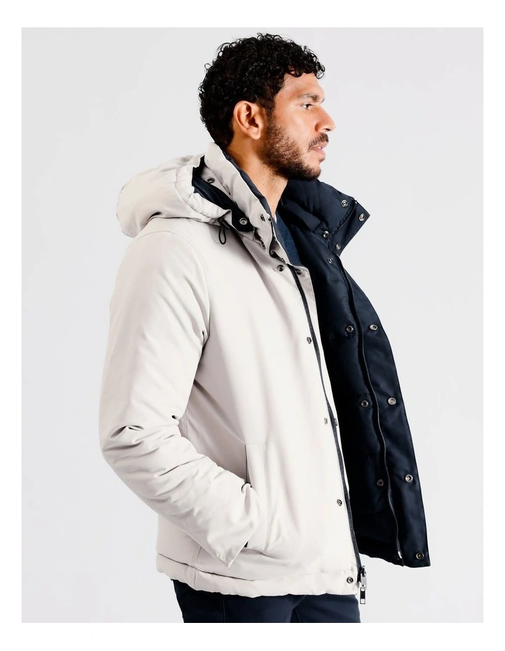 Atticus Reversible Puffer Jacket in Navy
