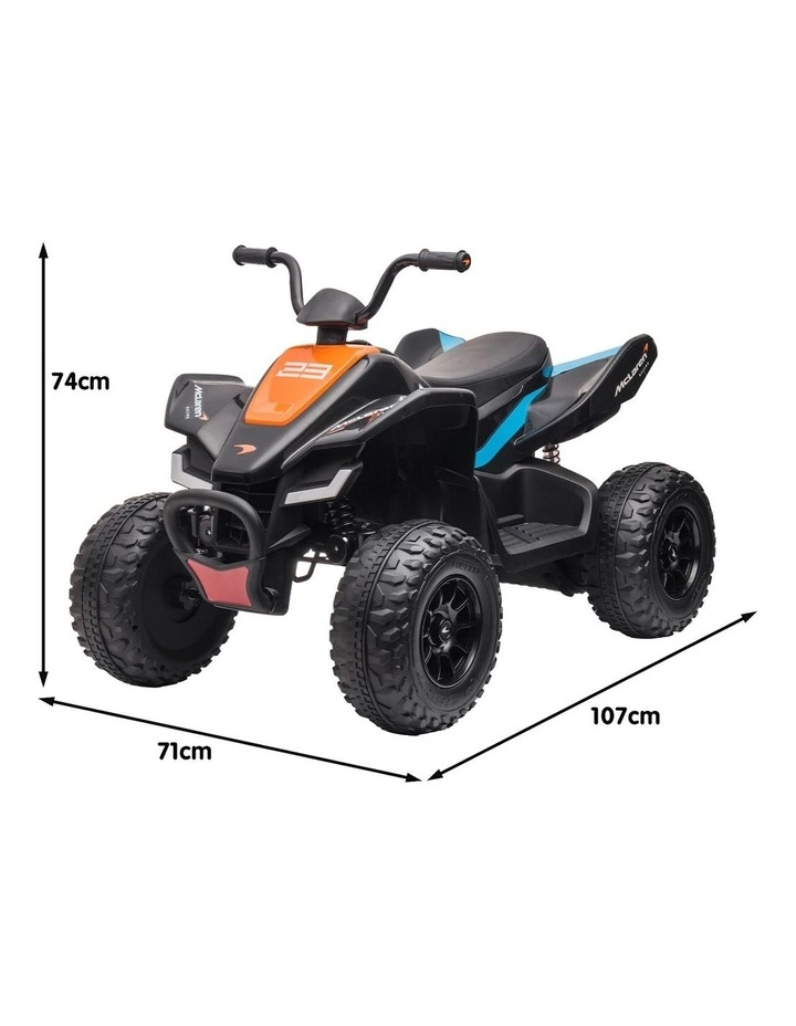 Licensed MCL35 McLaren Electric Ride On Quad Bike in Black