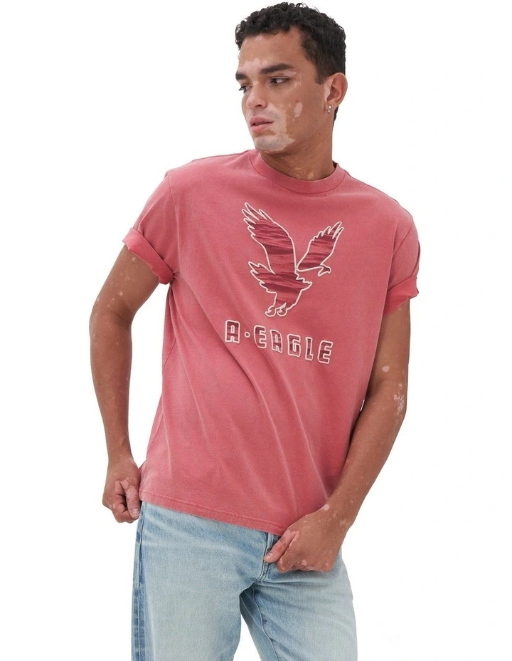 Super Soft Logo Graphic T-shirt in Rose