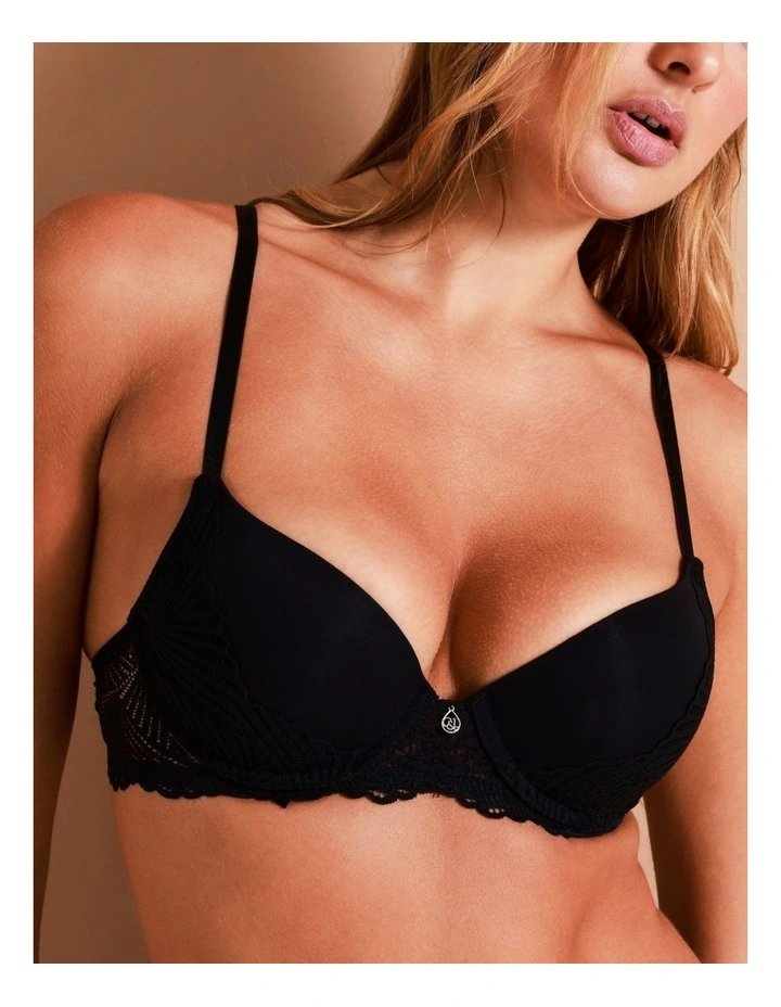 Harlow Push Up Bra in Black