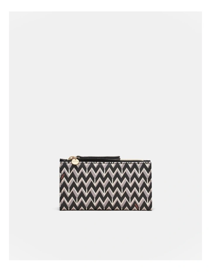 Geo Wallet in Black Light Gold