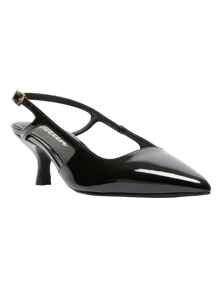 Verve Heeled Shoes in Black Patent