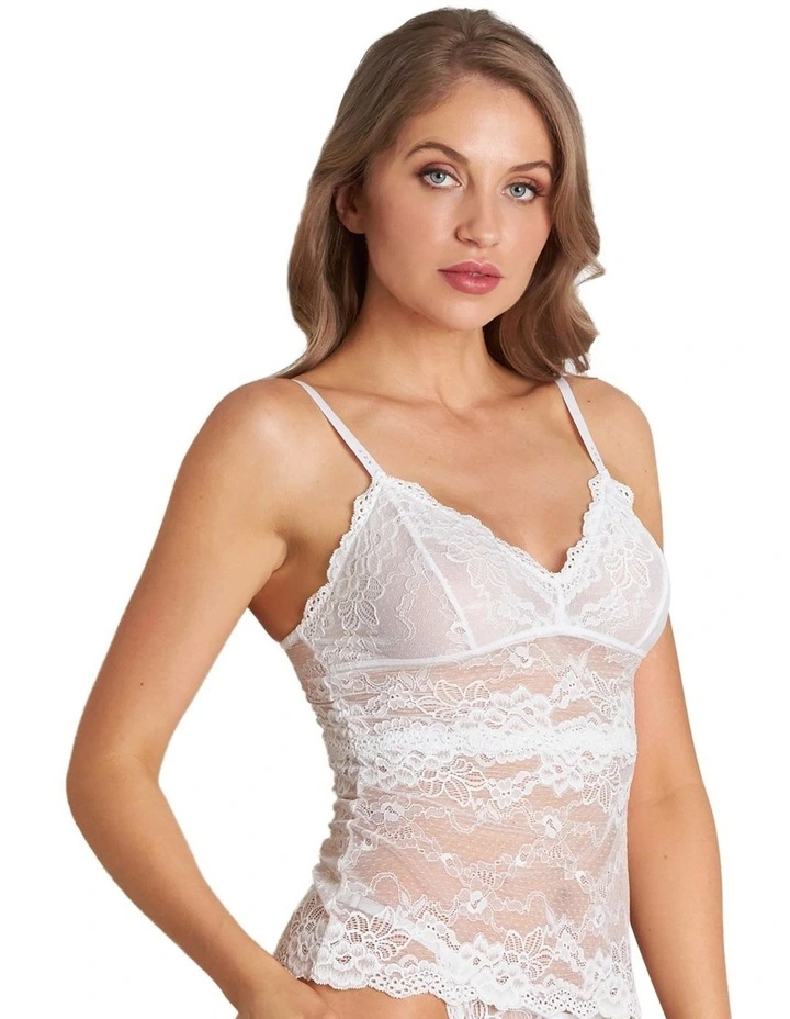 My Fit Lace Camisole in White