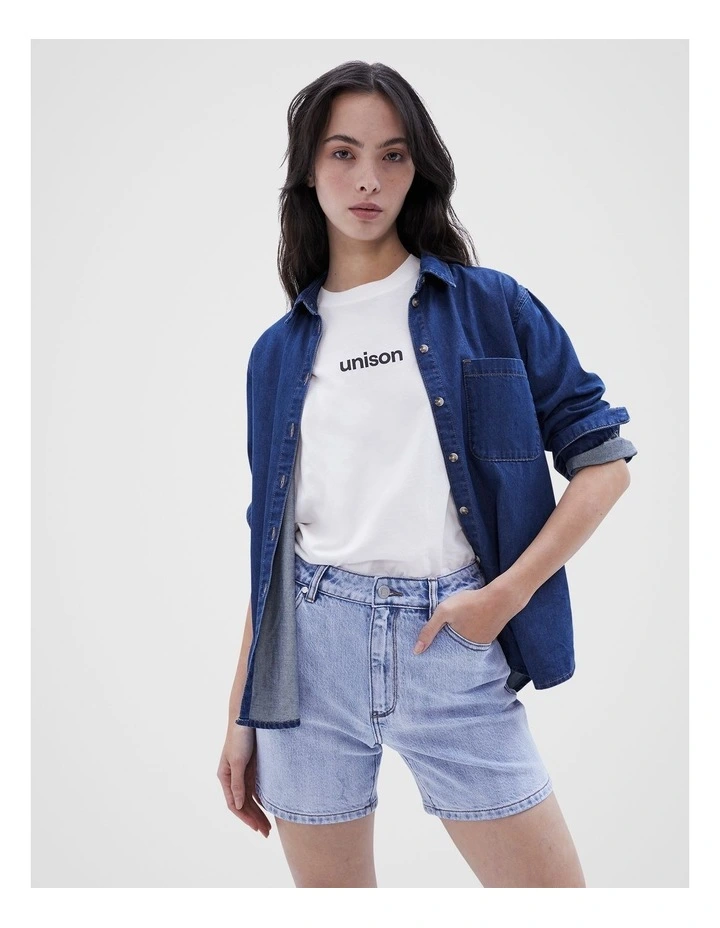The Essential Denim Short in Light Blue