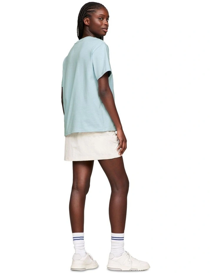 Varsity Logo Relaxed Fit T-Shirt in Blue